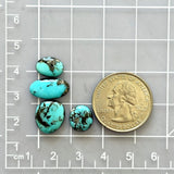 Small Sky Blue Mixed Yungai Turquoise, Set of 4 Dimensions