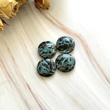 Small Sky Blue Round Blue Moon Turquoise, Set of 4 Background