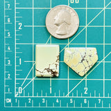 Large Yellow Mixed Treasure Mountain Turquoise, Set of 2 Dimensions
