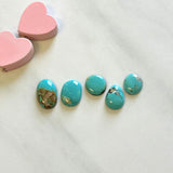 Small Sky Blue Mixed Kingman Turquoise, Set of 5 Background