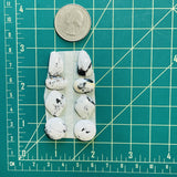 Medium White Mixed White Buffalo Dolomite, Set of 8 Dimensions