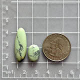 Large Faint Green Mixed Crescent Lake Variscite, Set of 2 Dimensions