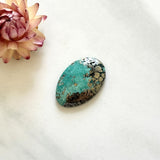 Large Sky Blue Oval Ithaca Peak Turquoise Background