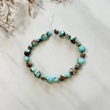 Sky Blue Number 8 Turquoise Smooth Nugget Beads Background