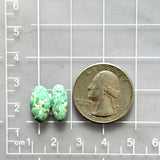 Small Sea Green Oval Namtso Lake Turquoise, Set of 2 Dimensions