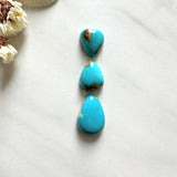 Small Sky Blue Teardrop Ithaca Peak Turquoise, Set of 3 Background