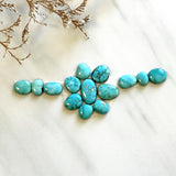 Small Sky Blue Mixed Lone Mountain Turquoise, Set of 14 Background