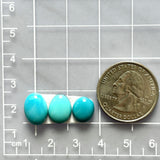 Small Sky Blue Mixed Kingman Turquoise, Set of 3 Dimensions