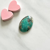 Large Sea Green Oval Ithaca Peak Turquoise Background