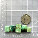 Medium Mint Green Mixed Crescent Lake Variscite, Set of 5 Dimensions