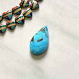 Large Sky Blue Teardrop Ithaca Peak Turquoise Background