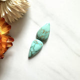 Small Mint Green Teardrop Crescent Lake Variscite, Set of 2 Background