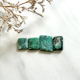 Small Deep Green Mixed Crescent Lake Variscite, Set of 4 Background
