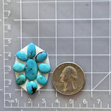 Small Sky Blue Freeform Mixed Turquoise, Set of 9 Dimensions