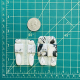 Small White Mixed White Buffalo Dolomite, Set of 12 Dimensions