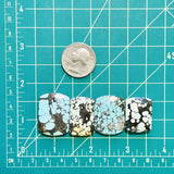 Large Mixed Mixed Mixed Turquoise, Set of 4 Dimensions