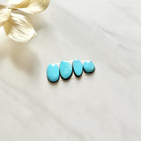 Small Sky Blue Freeform Pilot Mountain Turquoise, Set of 4 Background