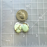 Medium Light Yellow Oval Crescent Lake Variscite, Set of 2 Dimensions