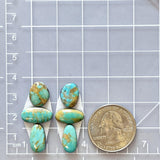 Small Sky Blue Mixed Pilot Mountain Turquoise, Set of 6 Dimensions