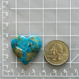Large Ocean Blue Heart Ithaca Peak Turquoise Dimensions