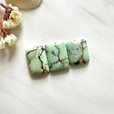 Large Mint Green Bar Crescent Lake Variscite, Set of 3 Background