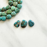 Small Ocean Blue Freeform Number 8 Turquoise, Set of 3 Background