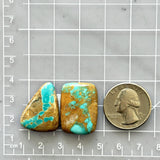 Large Sky Blue Mixed Royston Turquoise, Set of 2 Dimensions