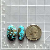 Large Sky Blue Oval Ithaca Peak Turquoise, Set of 2 Dimensions