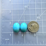 Large Sky Blue Oval Sleeping Beauty Turquoise, Set of 2 Dimensions