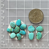 Small Sky Blue Mixed Kingman Turquoise, Set of 12 Dimensions