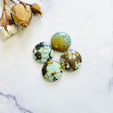 Medium Mixed Round Mixed Turquoise, Set of 4 Background