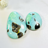 Large Lime Green Mixed Carico Lake Turquoise, Set of 2 Background
