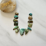 Small Mixed Mixed Bamboo Mountain Turquoise, Set of 13 Background