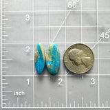 Large Sky Blue Square Ithaca Peak Turquoise, Set of 2 Dimensions