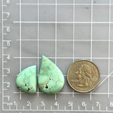 Large Faint Green Freeform Treasure Mountain Turquoise, Set of 2 Dimensions