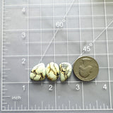 Medium Light Yellow Mixed Crescent Lake Variscite, Set of 3 Dimensions
