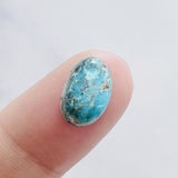 L14 x W9 x H5 Sky Blue Freeform Bisbee Turquoise Background