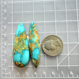 Large Sky Blue Mixed Crescent Lake Variscite, Set of 2 Dimensions