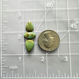 Small Bamboo Green Mixed Bamboo Mountain Turquoise, Set of 3 Dimensions