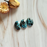 Medium Ocean Blue Oval Blue Moon Turquoise, Set of 3 Background