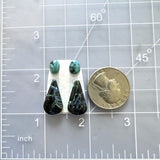 Small Mixed Mixed Mixed Turquoise, Set of 4 Dimensions