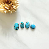 Small Sky Blue Mixed Paiute Turquoise, Set of 4 Background