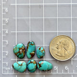 Small Sky Blue Mixed Pilot Mountain Turquoise, Set of 6 Dimensions