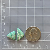 Medium Mint Green Triangle Namtso Lake Turquoise, Set of 2 Dimensions