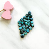 Small Mixed Round Yungai Turquoise, Set of 25 Background