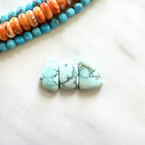 Small Faint Blue Mixed Sonora Turquoise, Set of 3 Background