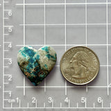 Large Ocean Blue Heart Ithaca Peak Turquoise Dimensions
