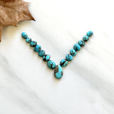 Small Sky Blue Mixed Yungai Turquoise, Set of 15 Background