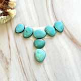 Small Sky Blue Mixed Kingman Turquoise, Set of 7 Background
