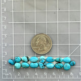 Small Sky Blue Mixed Yungai Turquoise, Set of 16 Dimensions